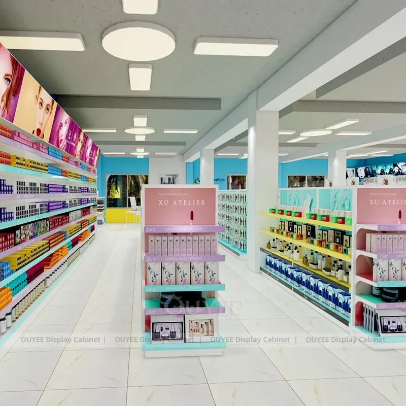 Retail Gondola Shelving Cosmetic Displays Wholesale - Ouyee 3