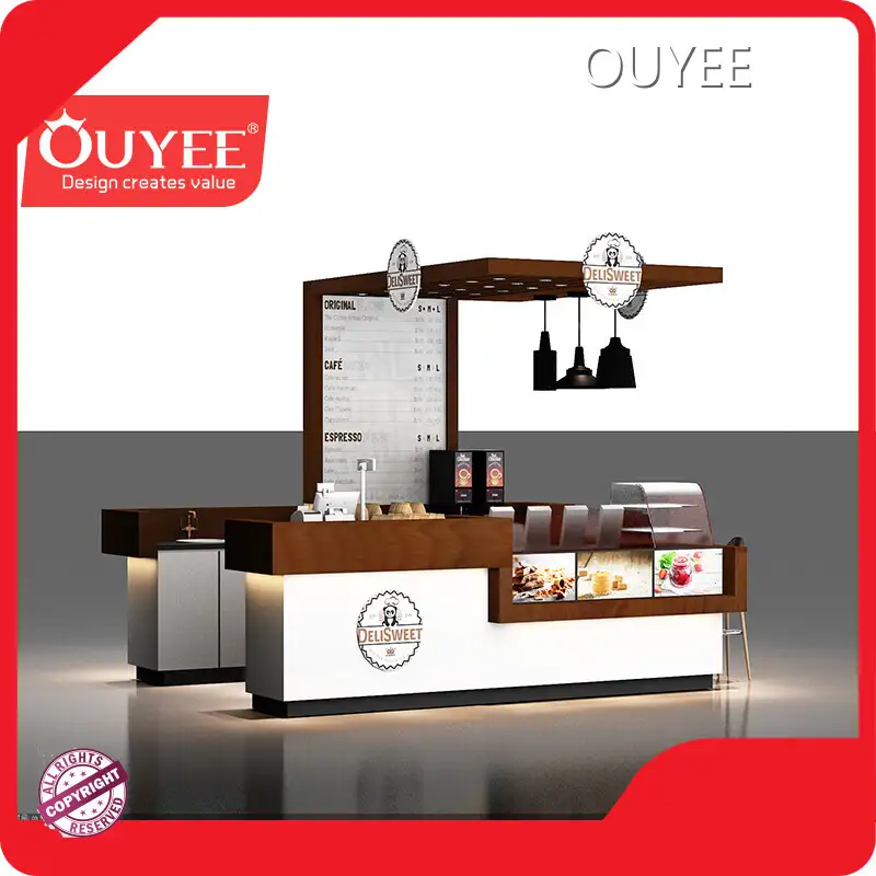 Custom Wooden Indoor Coffee Kiosk for Shopping Mall (Small) 1