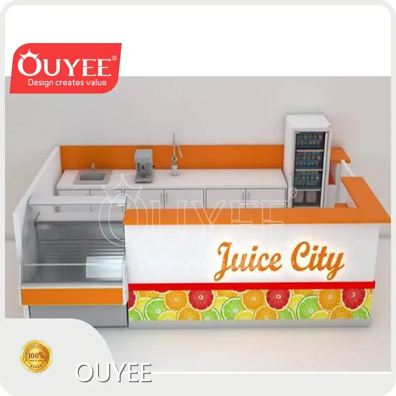 Shopping Mall Bubble Tea Kiosk & Juicer Bar Display (Lemonade/Orange) 1