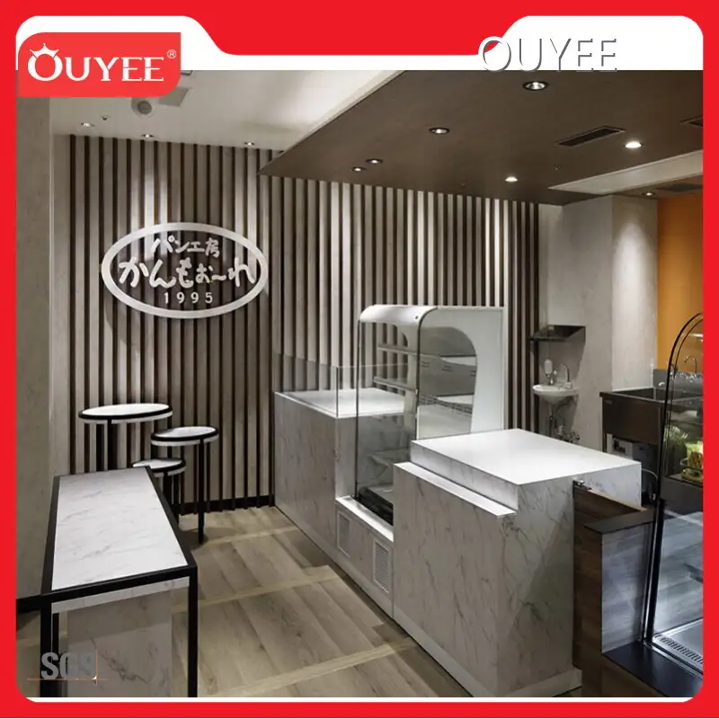 Indoor Coffee Counter & Waffle/Crepe/Pasta Food Kiosk Free 3D Design 1