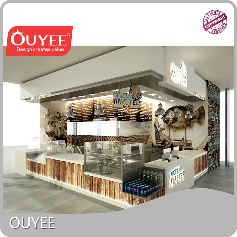 Retail Popsicle, Chocolate & Sushi Bar Kiosk with Logo for Mall 1