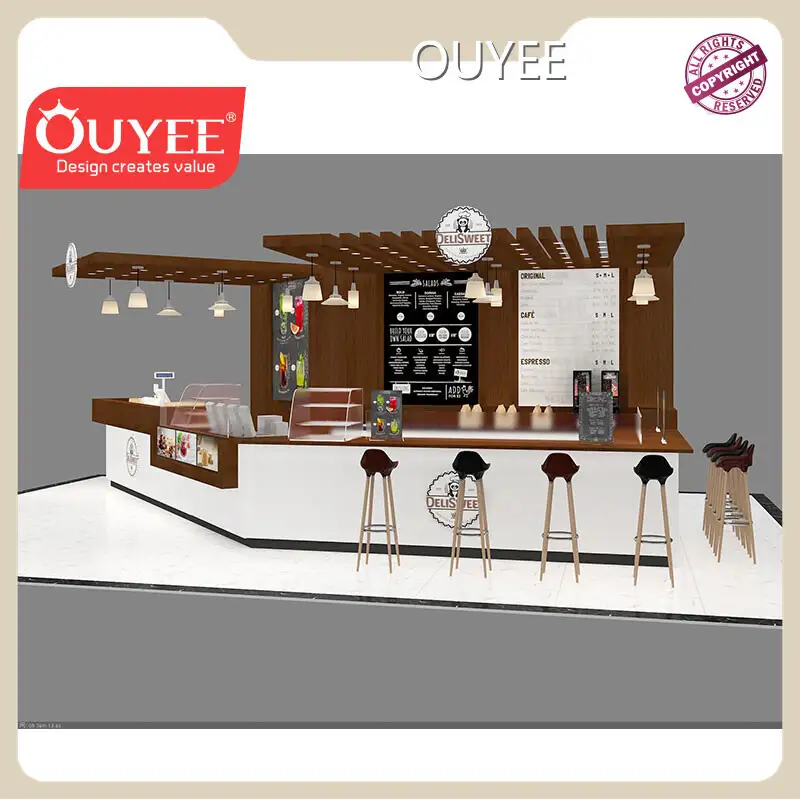 Mobile Burger & Baked Potato Cart with Fryer, Electric Counter & BBQ 1