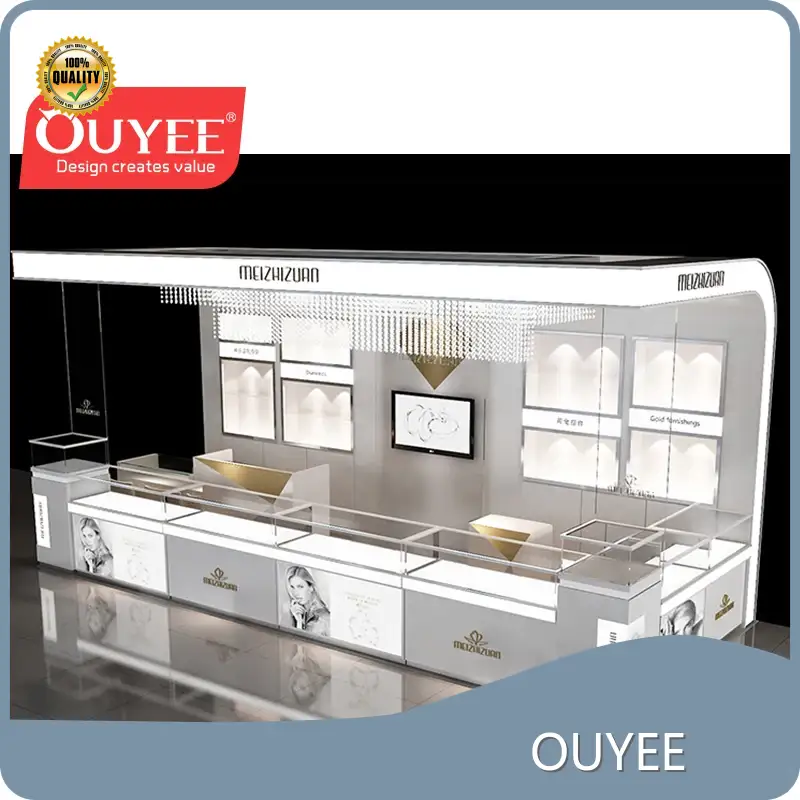 Wood & Glass Watch & Jewellery Kiosk Display Stands for Mall 1