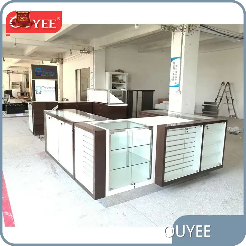 Shopping Mall Mobile Phone Accessories Display Kiosk Showcase Design 1