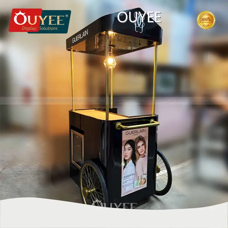 Shop Display Retail Kiosk Candy Bar Cart with Wheels for Mall 1