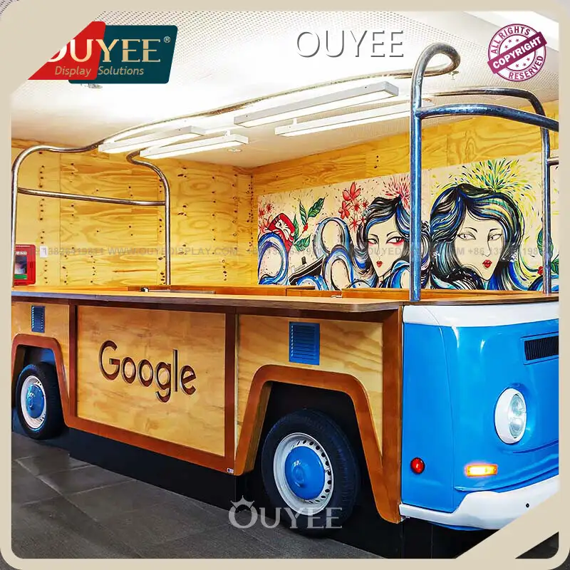 Retail Showcase Kiosk Candy, Dessert & Flower Display Cart for Mall 1