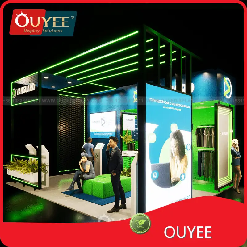 Custom Exhibition & Tradeshow Booths with LED, Recyclable Modules 1