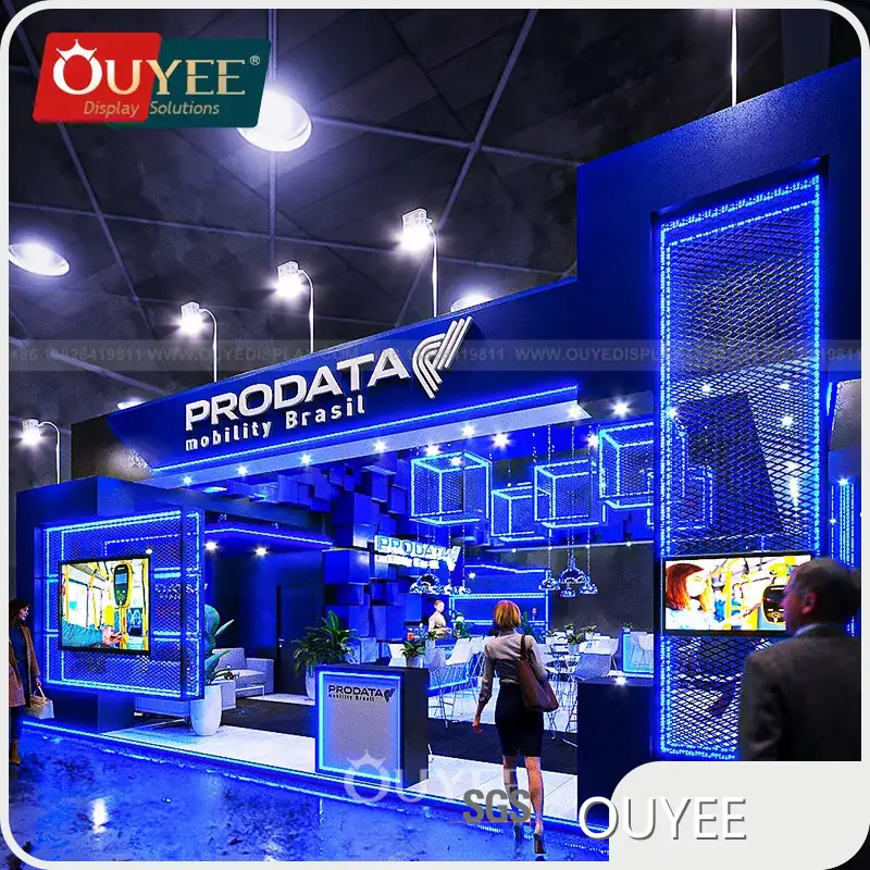 Custom Modular Pop-Up Exhibit Stand & Trade Booth with LED 1