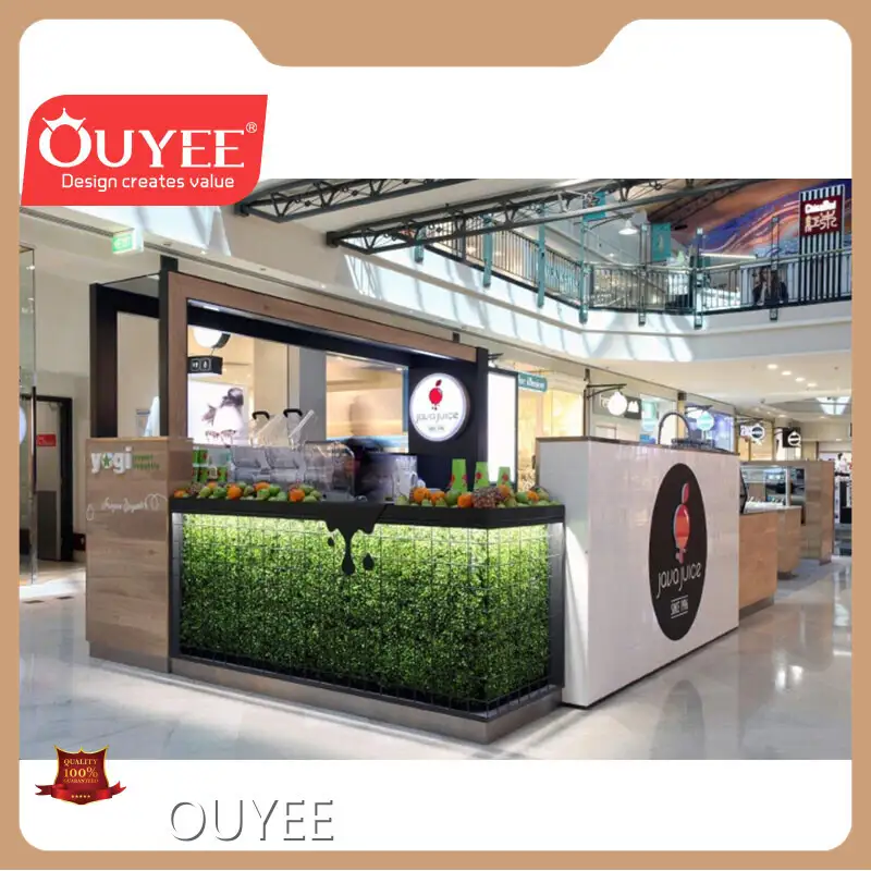 Shopping Mall Indoor Ice Cream Cupcake & Waffle Wooden Showcase Kiosk 1