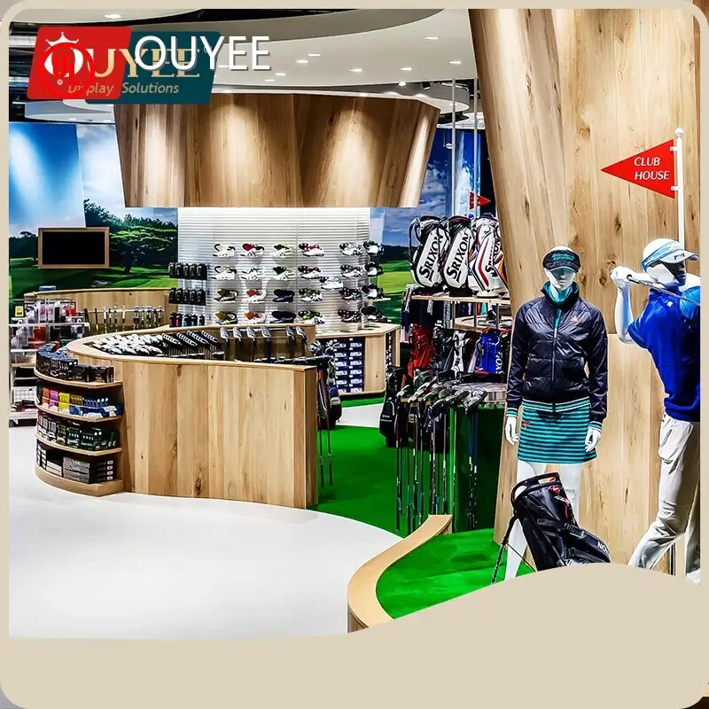 OEM/ODM Black Large Wood Wall Golf Club Display Rack - Tailor-Made 1