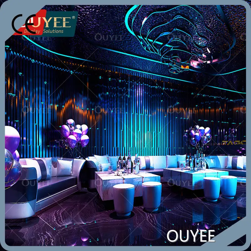 PU Leather Booth Sofa with LED VIP Lounge for Nightclub Bar KTV 1