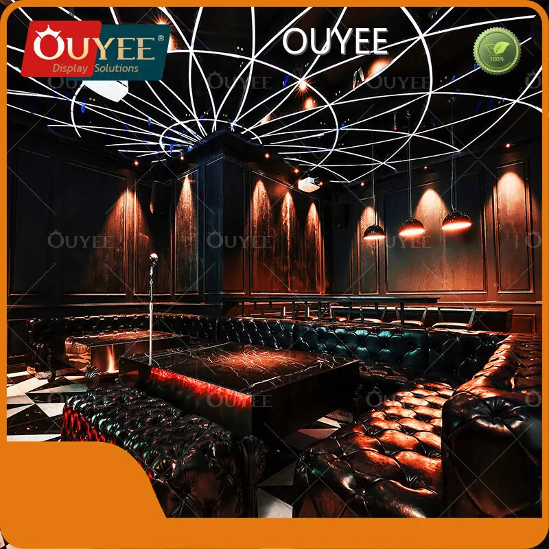 Custom Acrylic Resin Round LED Nightclub Bar Counter 1