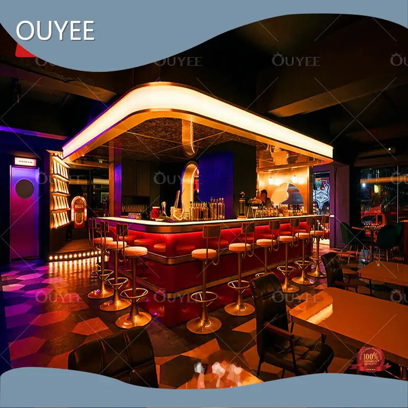 Custom LED Music Bar Counter for Commercial Nightclub Furniture 1