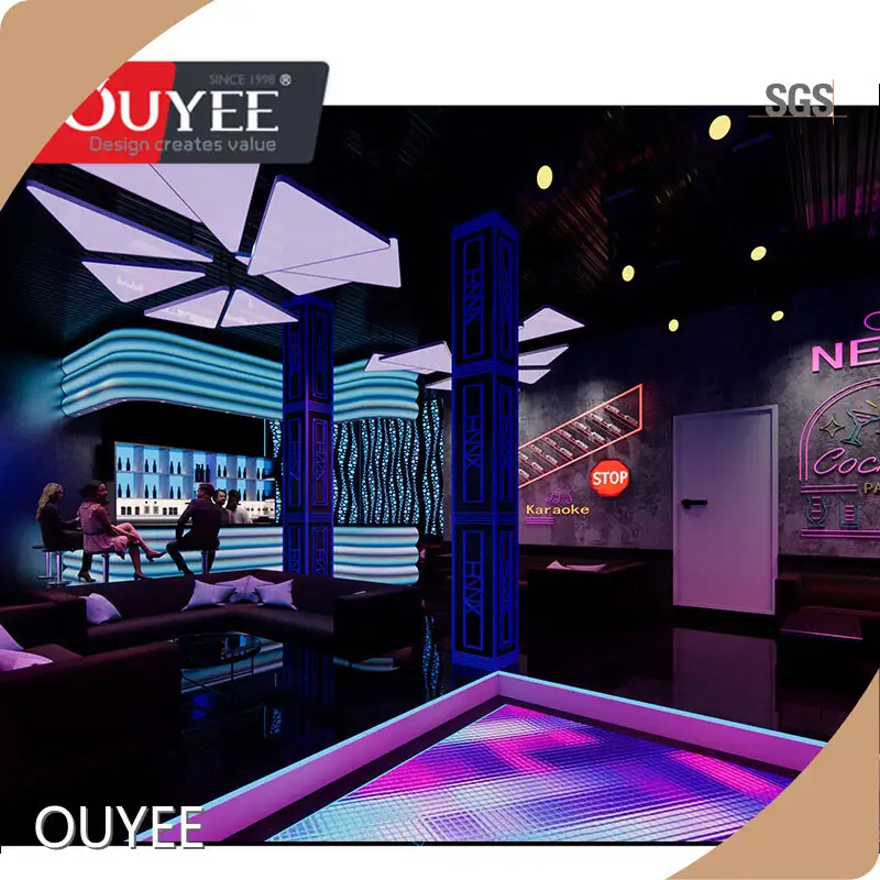 LED Bar Counter for Nightclub - Custom 3D Shop Interior Furniture 1