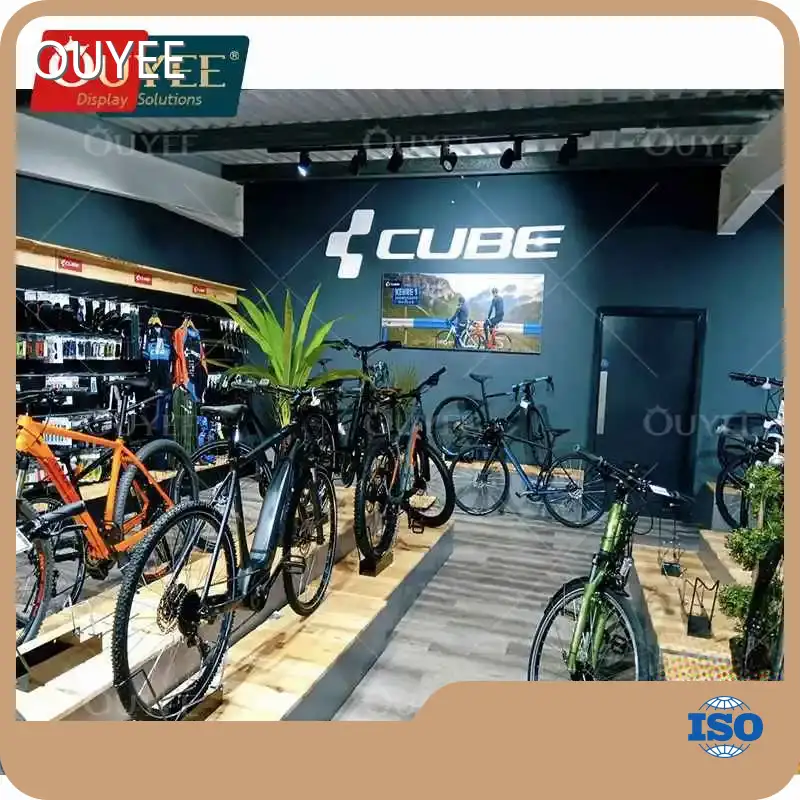 Cycling Retail Shop Furniture - Showroom Bike Wall Display & Cabinets 1