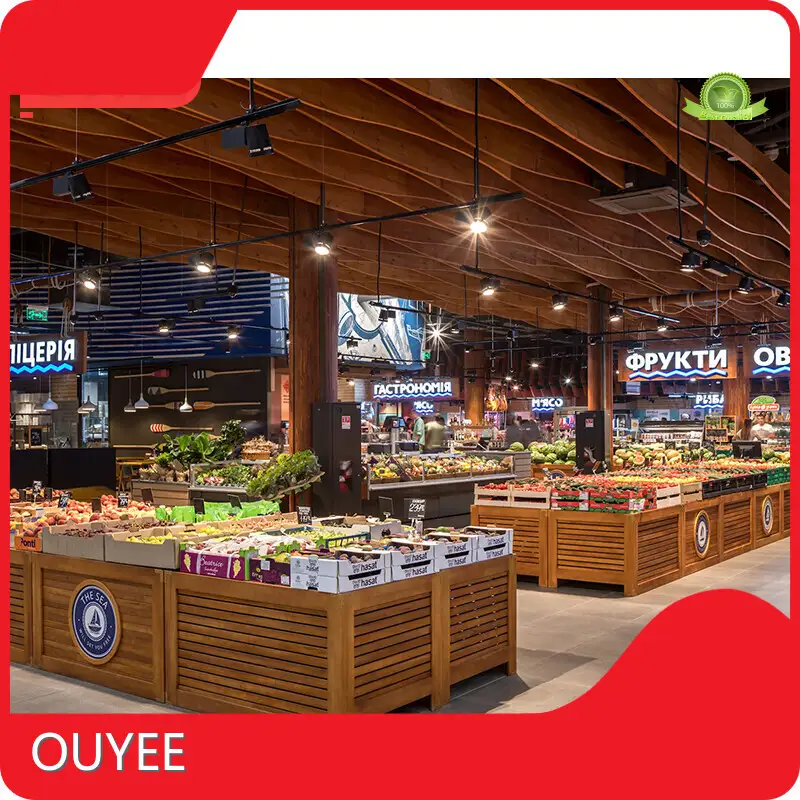 Supermarket Gondola Metal Display Rack - Retail Fruit Counter 1