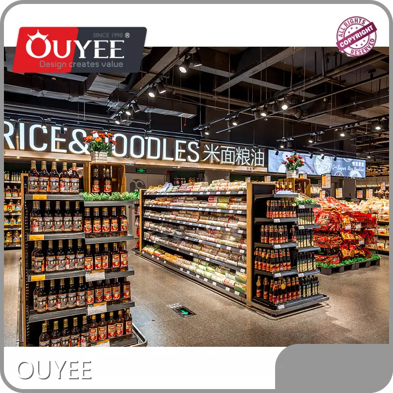 Supermarket Gondola Shelving Retail Store Metal Display Rack 1