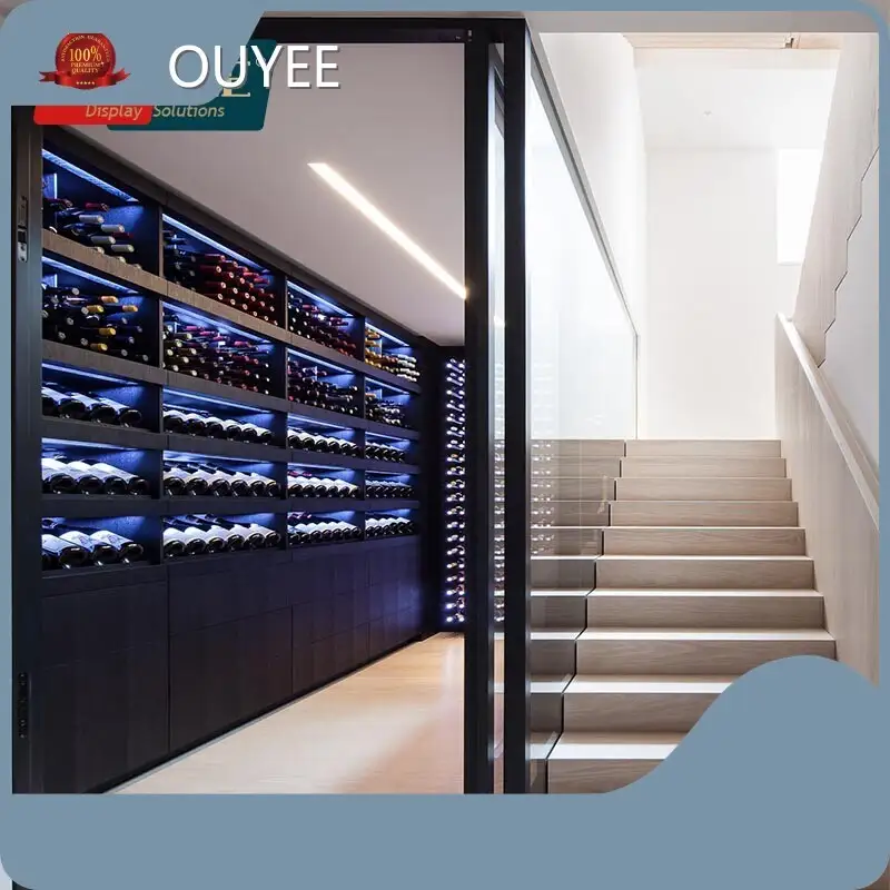 Acrylic & Glass Wine Liquor Rack - Space-Saving Wooden Showcase 1