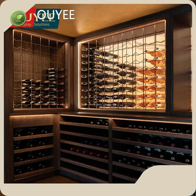 Wooden Wine Display Showcase for Liquor Store & Bar with Acrylic Glass 1