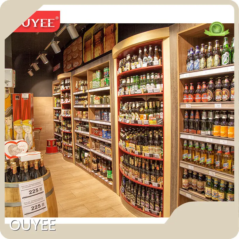 Wooden Wine & Liquor Shop Shelving with Whisky Display Rack Counter 1