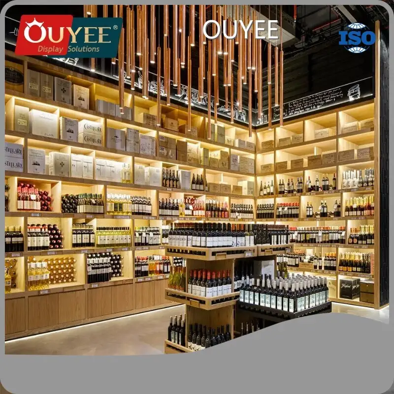 Custom LED Bottle Display w/ Remote - 2-Step 4-Bottle Acrylic Rack 1