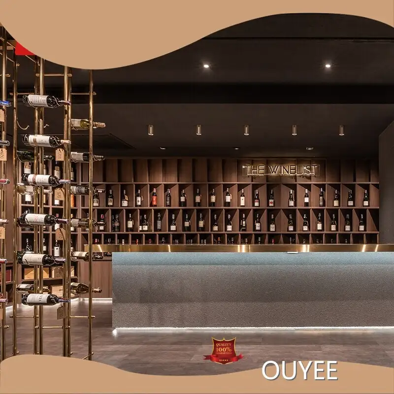 Custom Floor-Standing Wooden Wine & Whiskey Display Cabinet Iron Rack 1