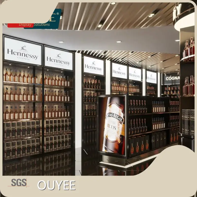 Floor-Standing Cardboard Wine Rack for Store Wine Bottles & Liquor 1