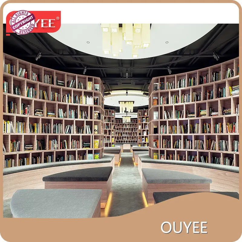 Wooden Library Bookshelves Bookstore Furniture Bookcases 1