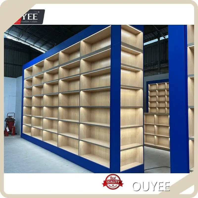 Wooden Library Bookshelves & Display Rack for Bookstore Furniture 1