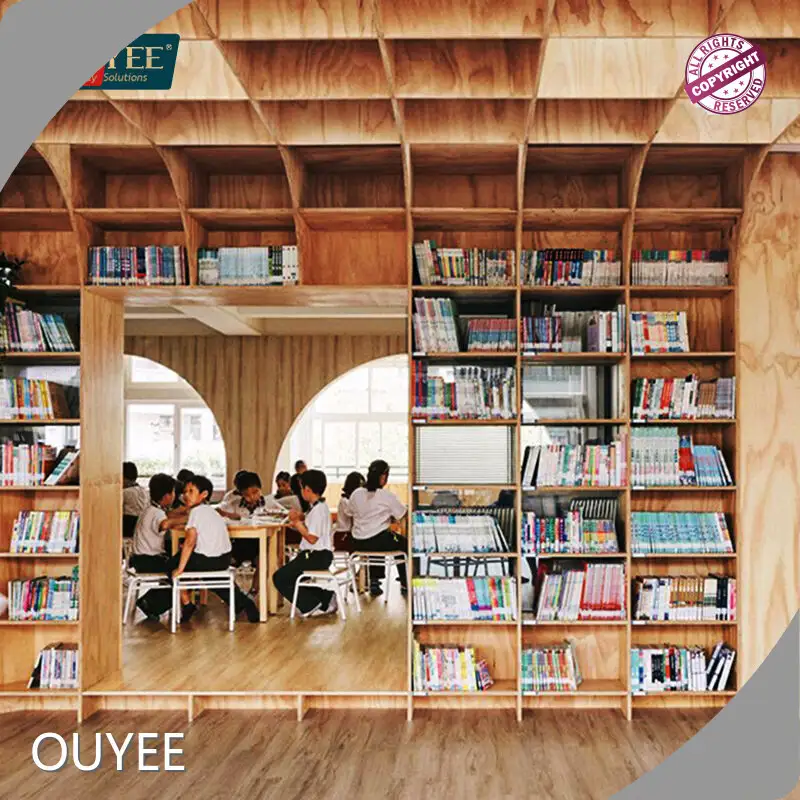 Wooden Store Display Rack Cabinet Library Bookshelf Bookcase 1