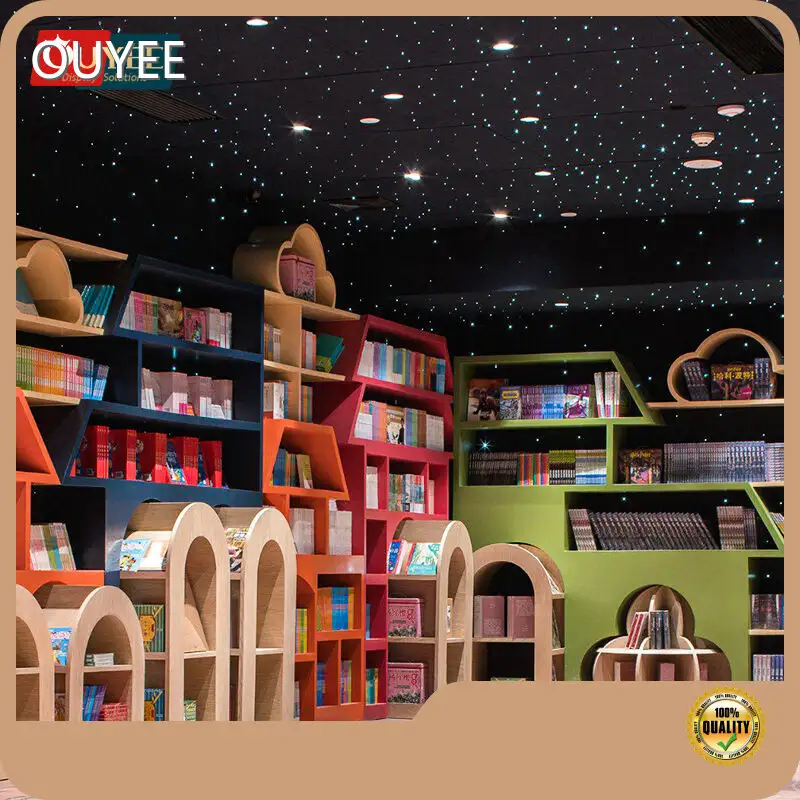 Wooden Library Showcase Cabinet - School & Children Bookshop Stand 1