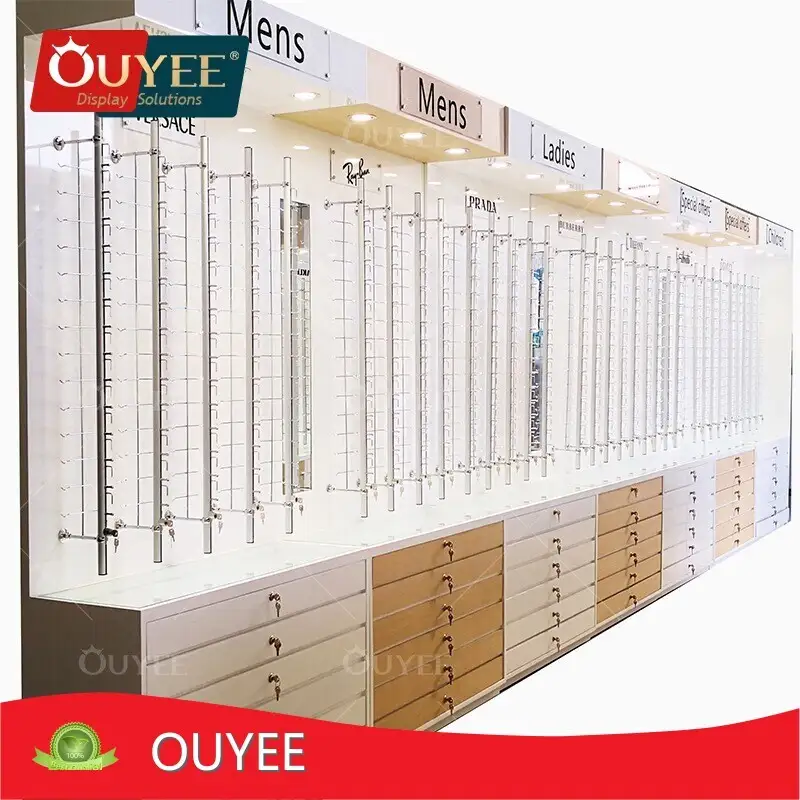 Locking Glass Eyewear Showcase Rack - Sunglasses & Optical Frames 1