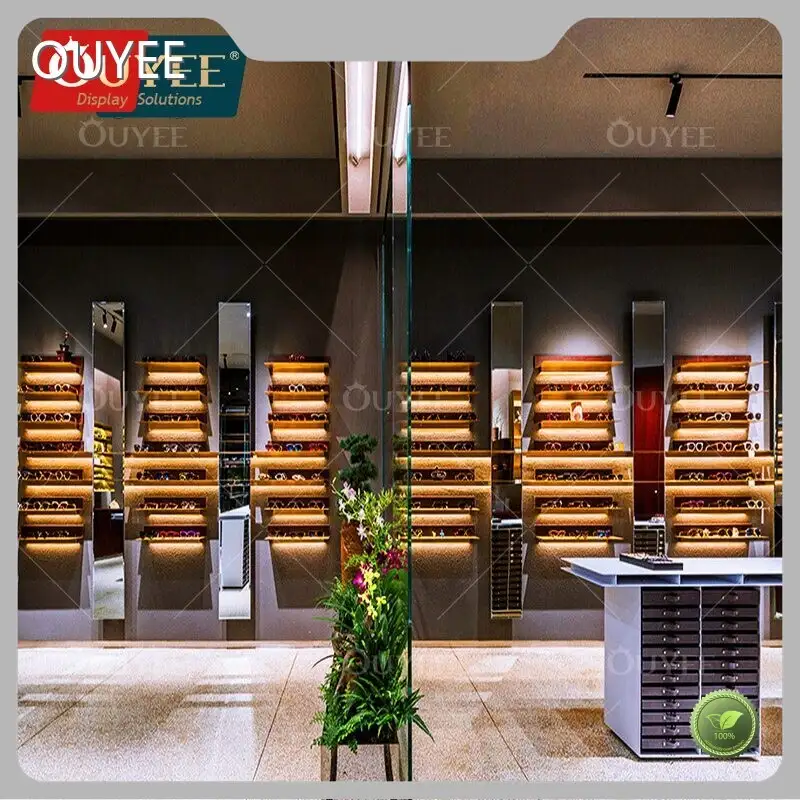 Custom Wood Sunglasses Display Cabinet - Eyewear Store Fixture 1