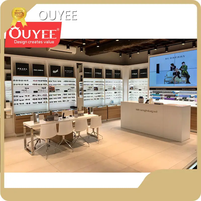 Custom MDF Optical Sunglasses Display Cabinet - Wooden Retail Fixture 1