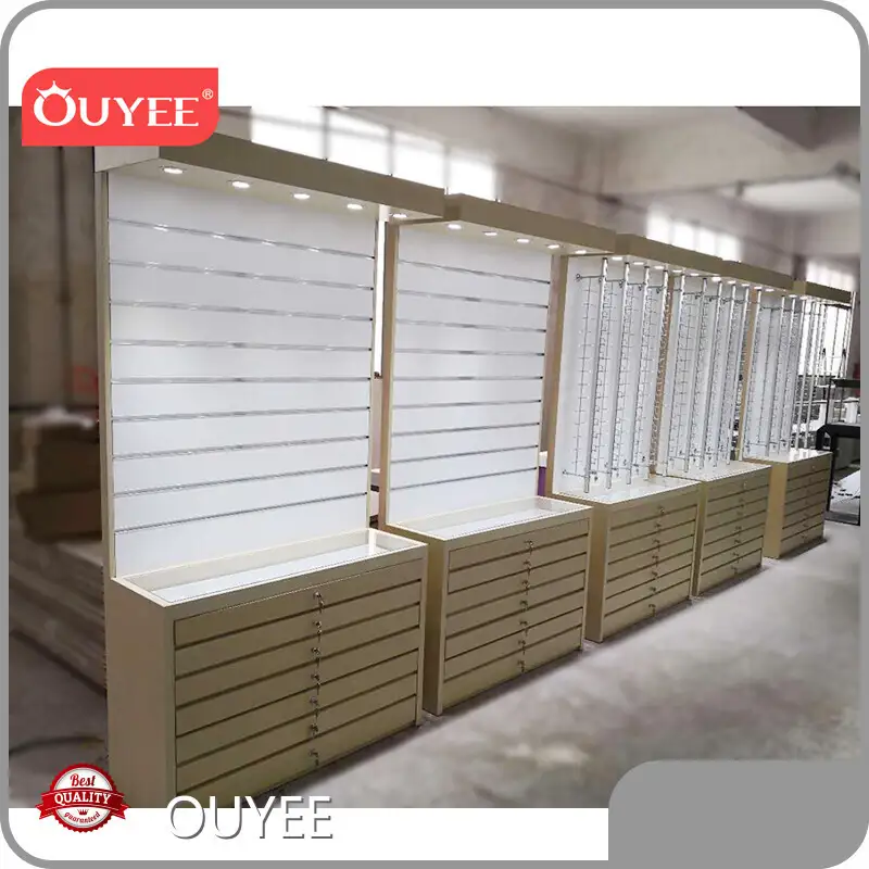 Standing Locking Eyewear Display Rack with LED Wall-Mounted Rods 1