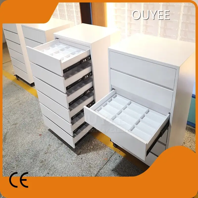 Optical Kiosk Wooden Eyewear Display Counter with Compartments 1