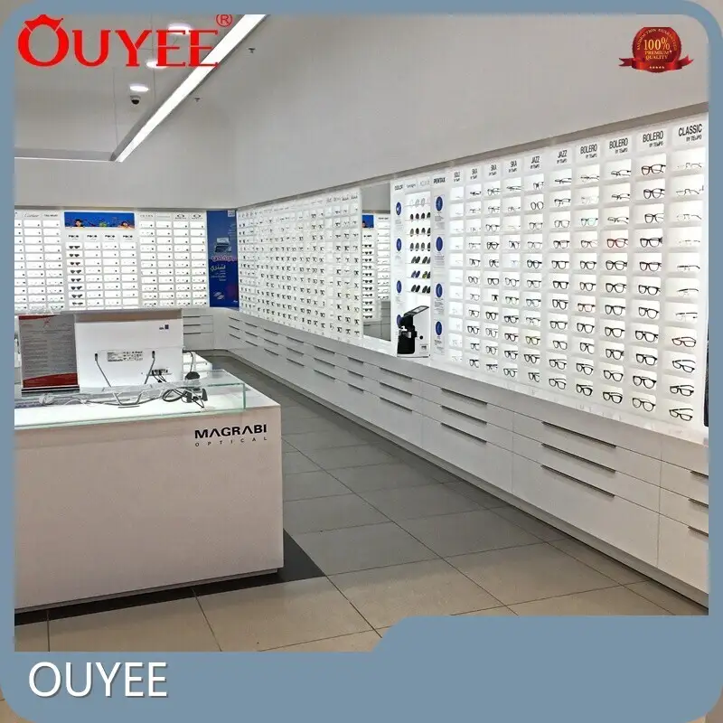New Model Optical Shop Display Counter Layout & Design 1
