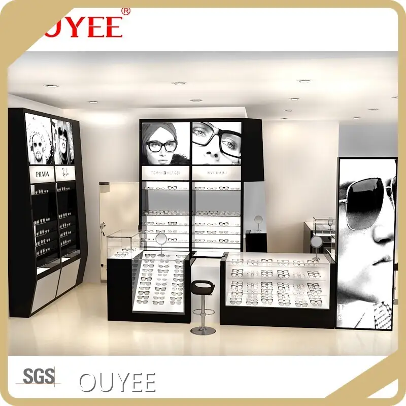 Wooden Shop Window Optical Display for Retail Store Glasses 1