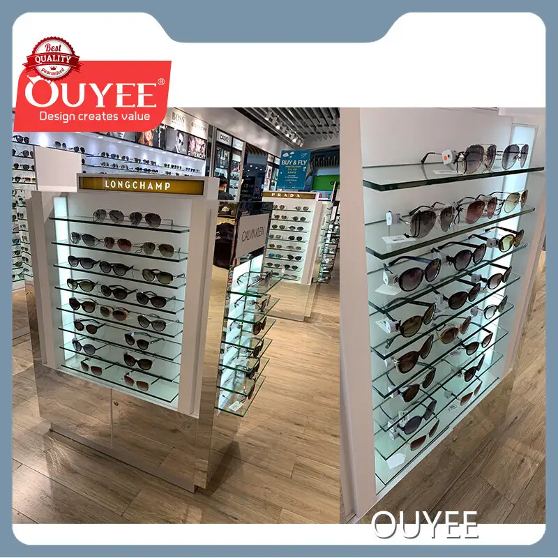 Floor Standing Wood Sunglass Display Stand - Optical Frame Showcase 1