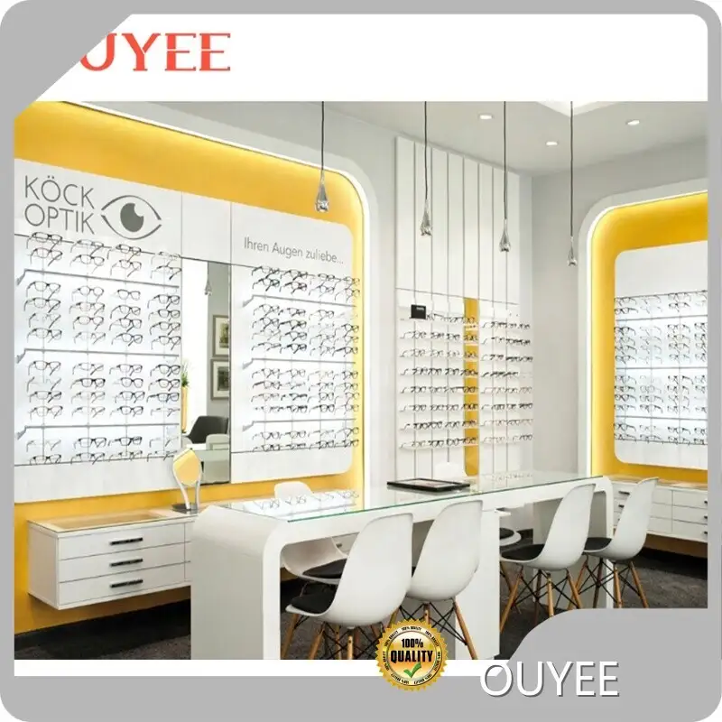 Baking Paint MDF Eyeglass Display Cabinet for Optical Retail Shop 1