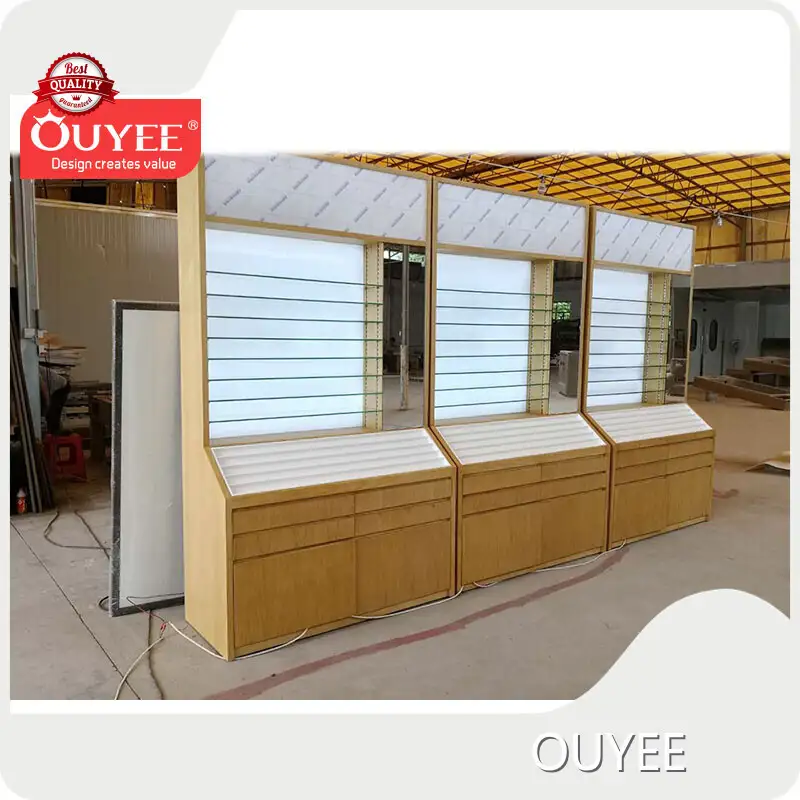 Wall-Mounted Wooden Eyewear & Sunglass Display Rack for Optical Shops 1