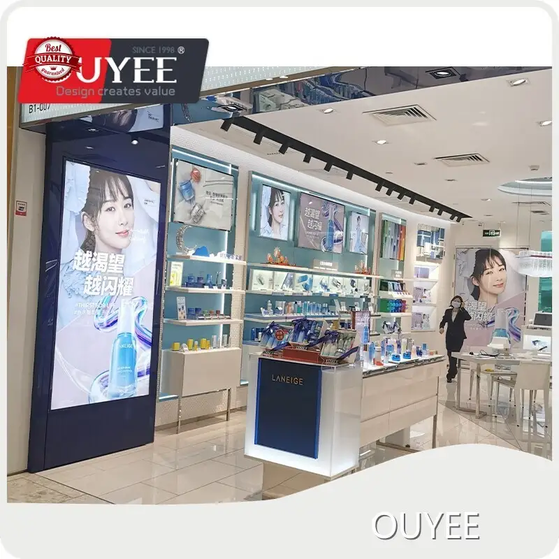 Customized Wooden Optical Shop Eyeglasses Display Cabinet Showcase 1