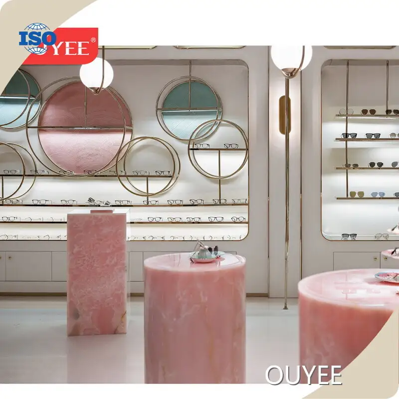 Customized Wall-Mounted Eyewear Display Rack for Optical Shops 1