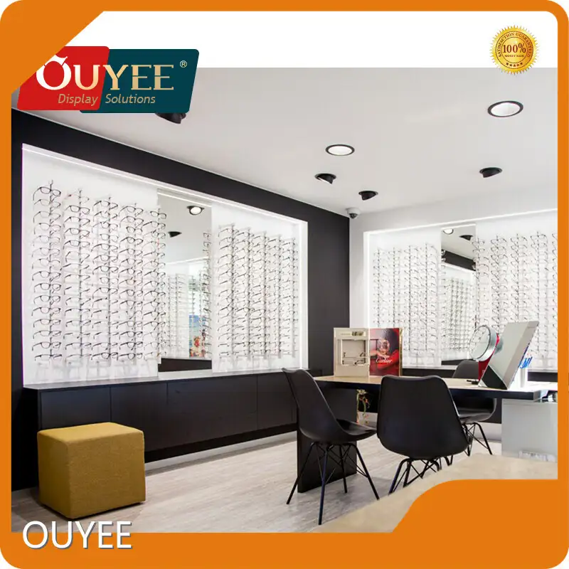 Wall-Mounted Optical Frames Glass Display Cabinet - Shop Eyewear Stand 1