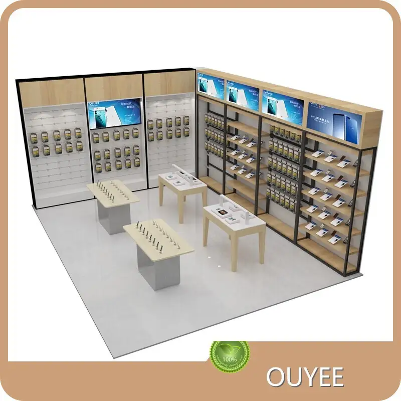Cell Phone Accessories Kiosk MDF Mobile Retail Store Display Furniture 1