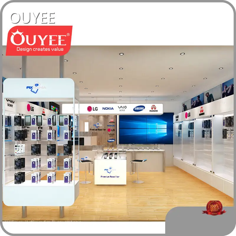 Mobile Phone Shop Interior Design with Display Furniture & Showcases 1