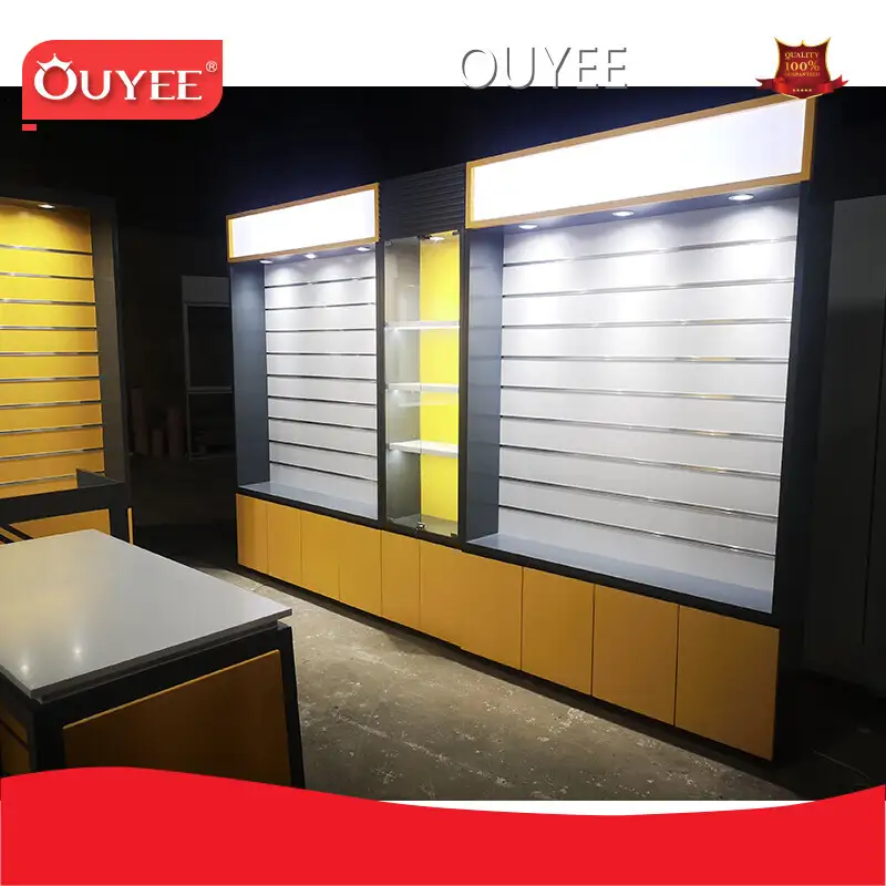 Retail Slat Wall Counter & Accessories Display Cabinet for Mobile Phone 1