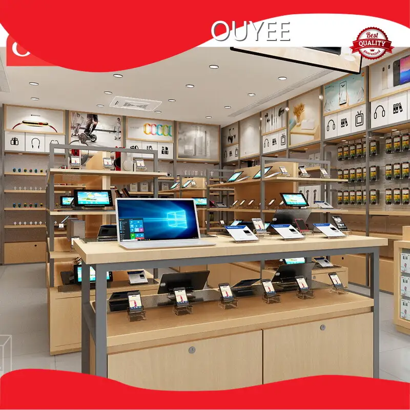 Customized Mobile Phone Shop Wall Display Cabinet 1