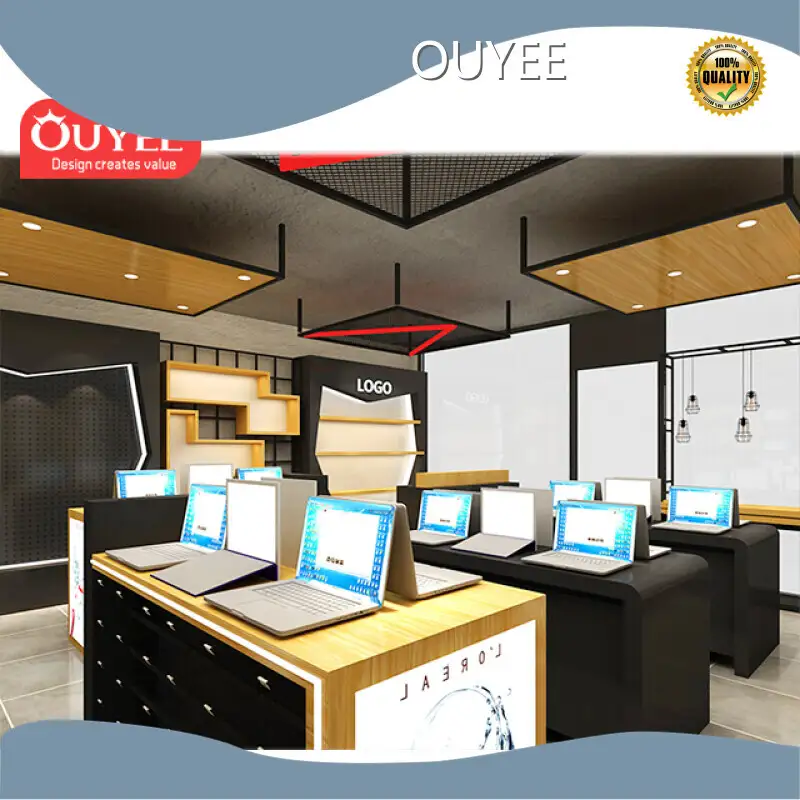 Custom Computer & Laptop Store Glass Display Showcase Wall Cabinet 1