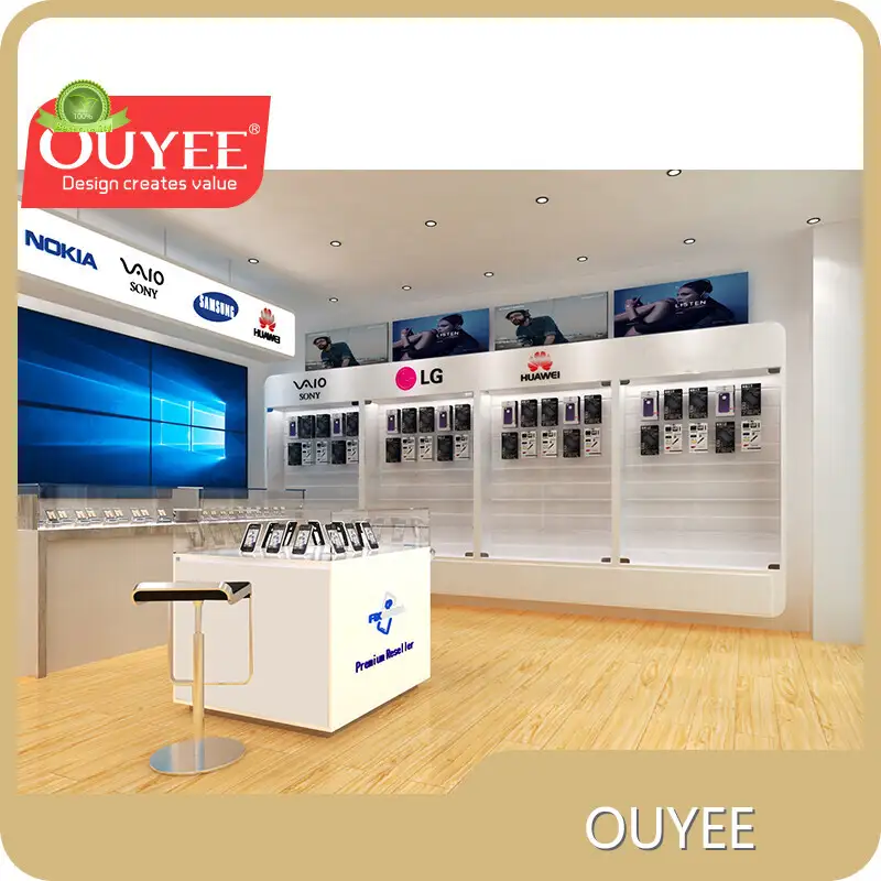 Wooden Mobile Phone Shop Interior & Electronics Showroom Design 1